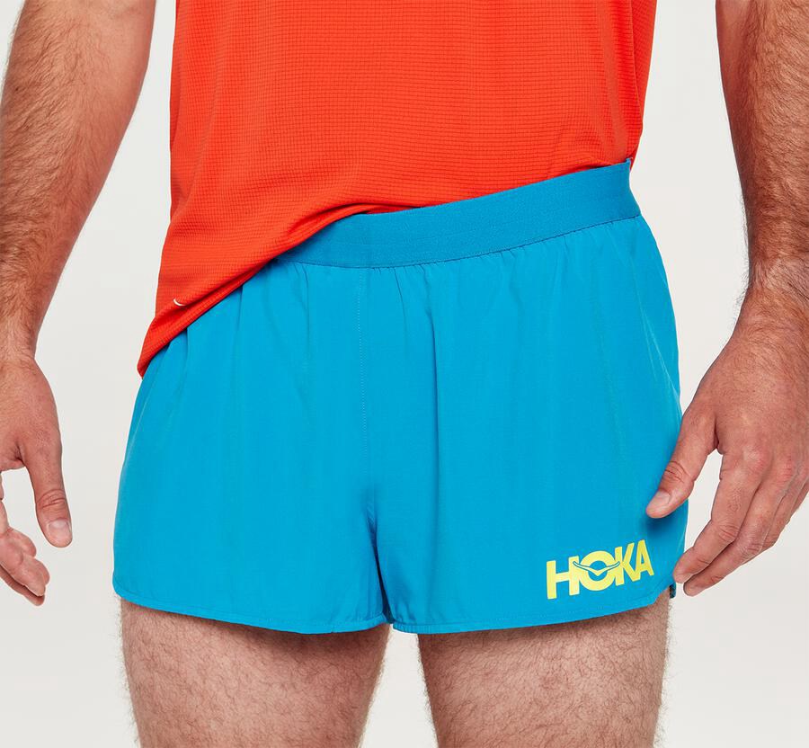 Hoka One One Shorts Mens Blue - Performance - 94583DUKX